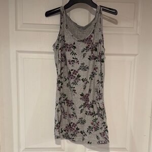 Motherhood Maternity Gray Floral Tank Top